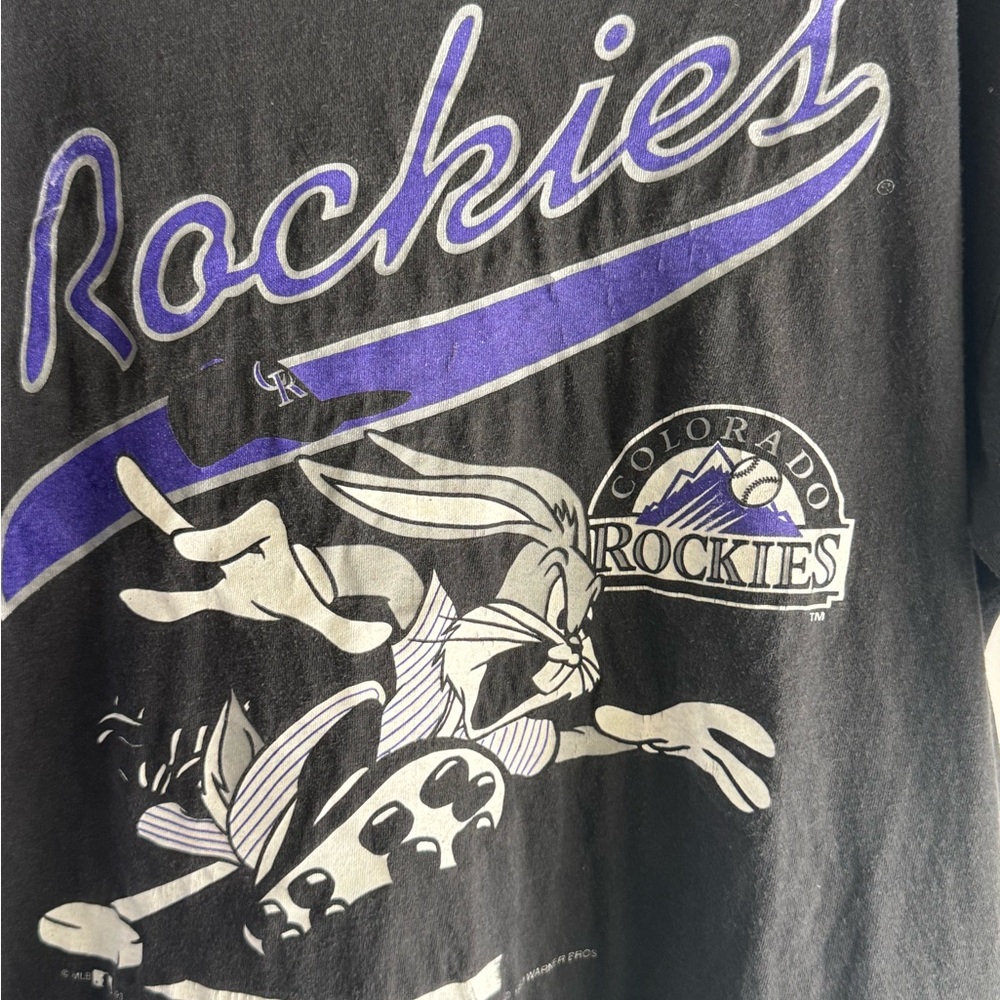Vintage Bugs bunny  Rockies Graphic T-Shirt - Picture 4 of 7